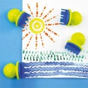 Mini pinceaux boules par 4