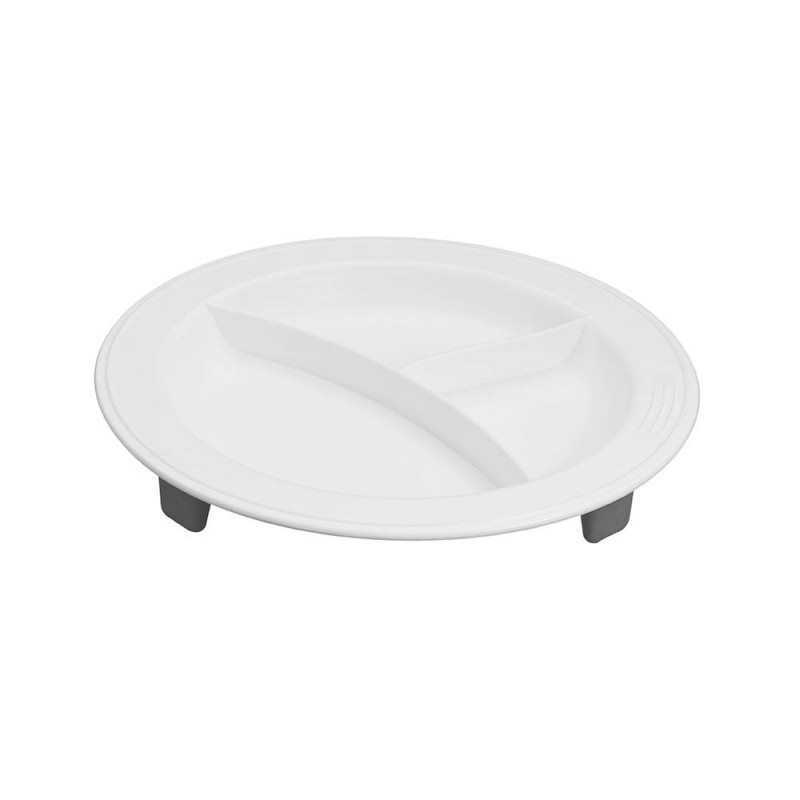 Assiette 3 Compartiments + Bol Navaris - Grès - 27.5x24.2 Cm - Neuf Sous Emballage