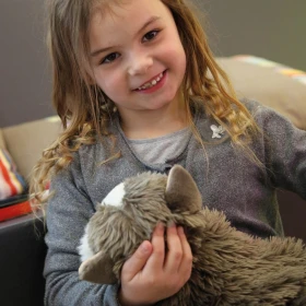 Peluche chat sensoriel