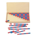 Barres rouges et bleues Montessori
