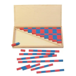 Barres rouges et bleues Montessori