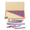 Barres rouges et bleues Montessori