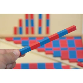 Barres rouges et bleues Montessori