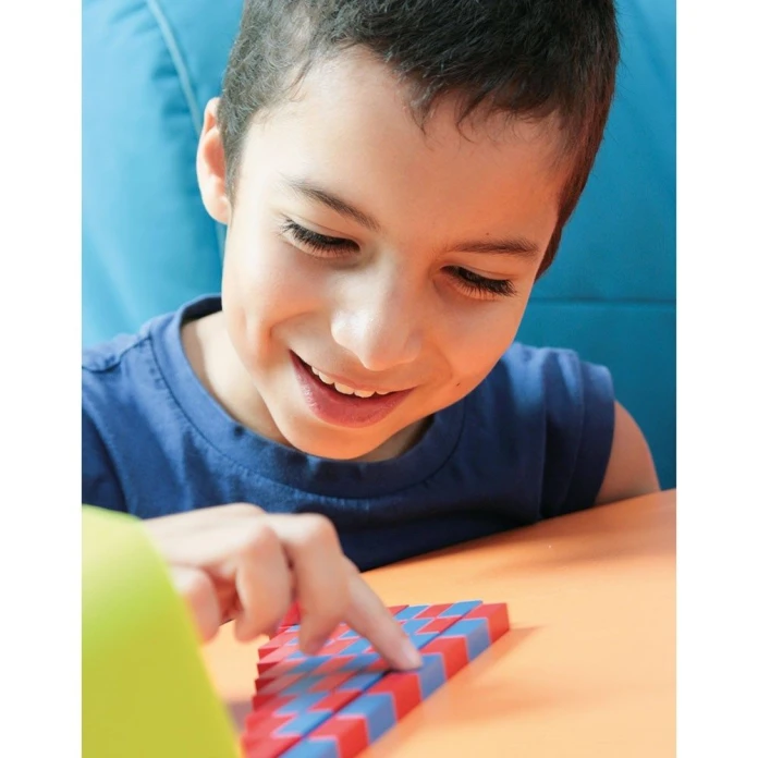 Barres rouges et bleues Montessori