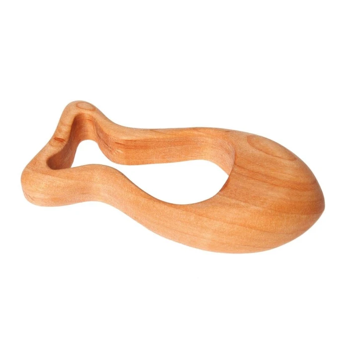 Hochet poisson creux en bois
