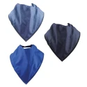 Foulards bavoirs bibbles -bleu marine/bleu roi/bleu jean