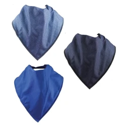 Foulards bavoirs bibbles -bleu marine/bleu roi/bleu jean