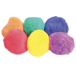6 balles coton multicolores