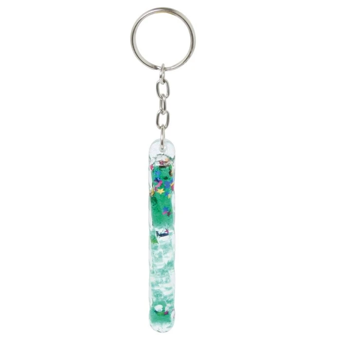 Porte-clés baguette gel pailleté