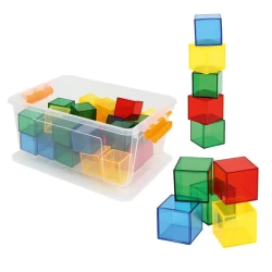 Cubes transparents arc en ciel