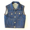 Veste en jean sans manche lestée