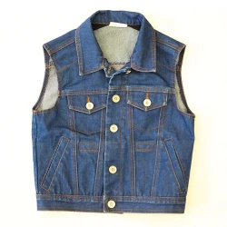 Veste en jean sans manche lestée