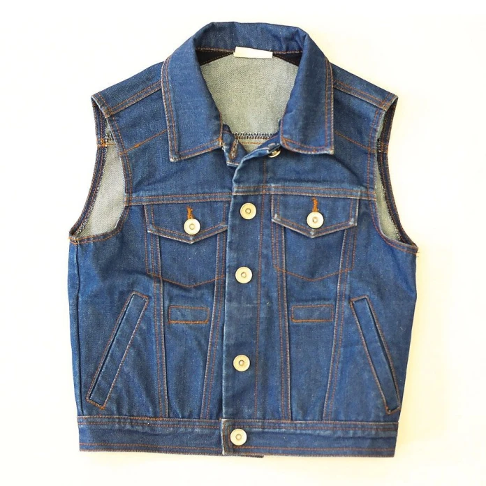 Veste en jean sans manche lestée