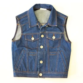 Veste en jean sans manche lestée