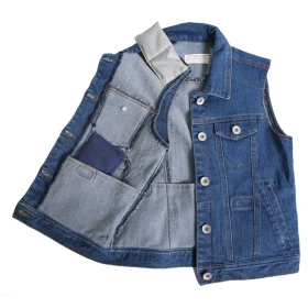 Veste en jean sans manche lestée