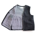 Gilet stretch en jean noir lesté