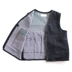 Gilet stretch en jean noir lesté