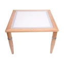 Console bois avec table lumineuse