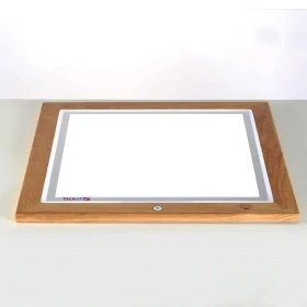 Console bois avec table lumineuse