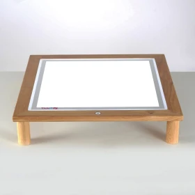 Console bois avec table lumineuse