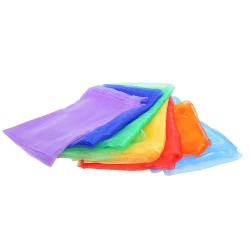Foulards arc en ciel organza (par 7)