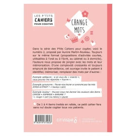 Les p’tits cahiers pour cogiter – n°2 change mots