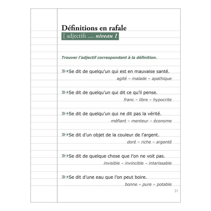 Les p’tits cahiers pour cogiter – n°5 définitions en rafale