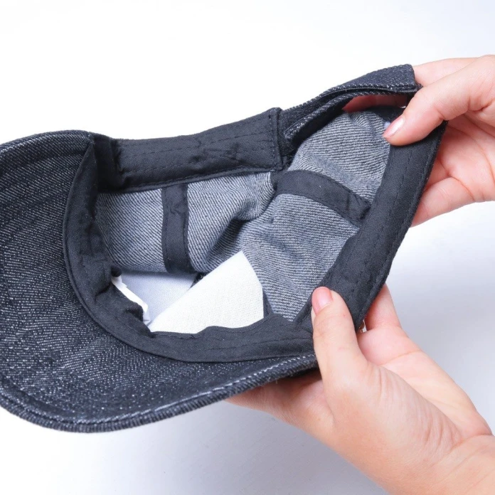 Casquette denim lestee
