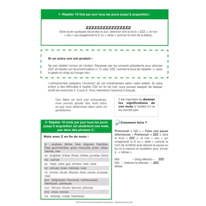 Pour en finir avec les troubles d'articulation