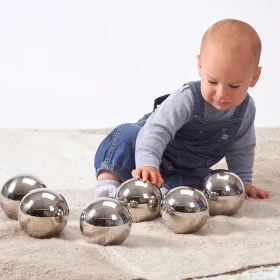 6 balles sensorielles miroirs