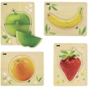 Puzzles bois Fruits par 4