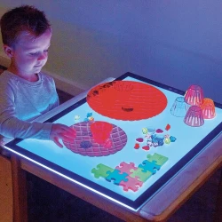 Table lumineuse multicolore