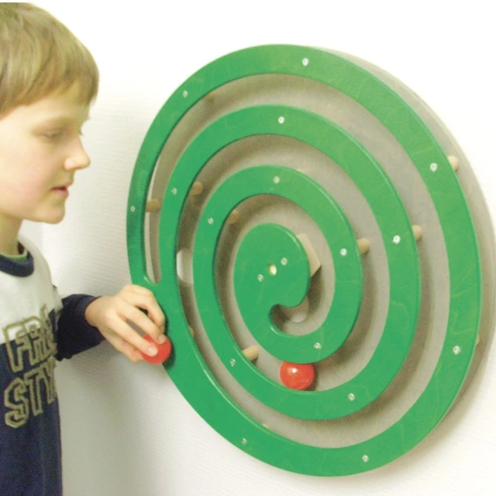 Jeu mural rond avec spirale - vert