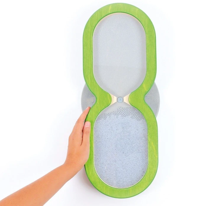 Jeu mural sablier perles de verre - vert