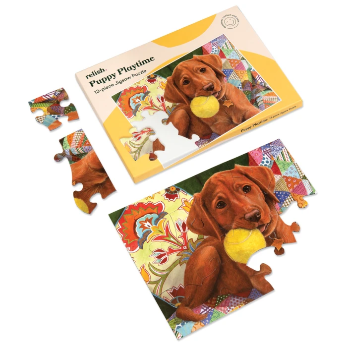 Puzzles ergonomiques - chiot - 13 pièces