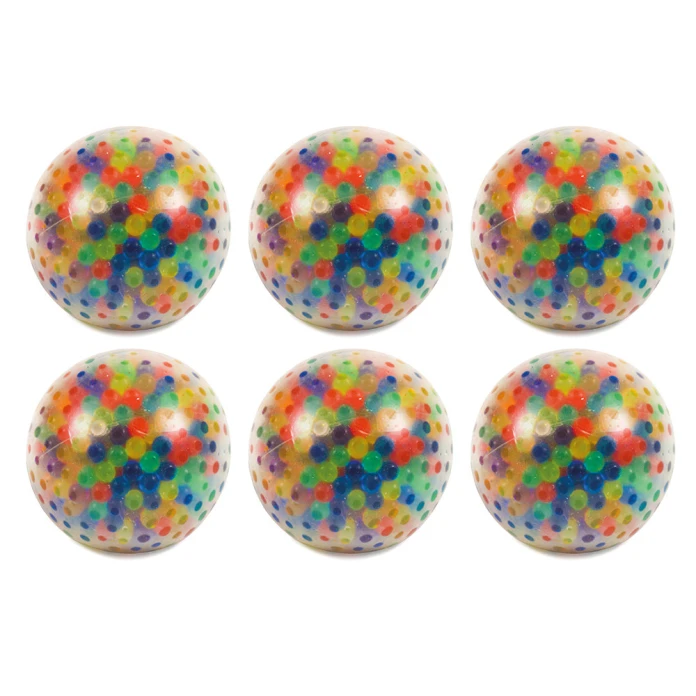 Balle à triturer multicolore par 6