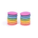 Disques en bois arc-en-ciel