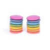 Disques en bois arc-en-ciel