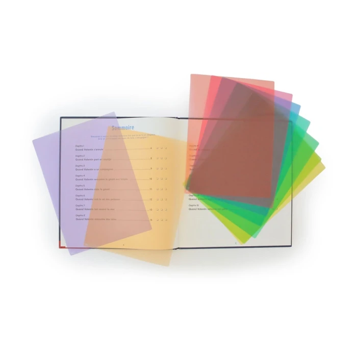 Couvre-feuilles transparents colorés x 10