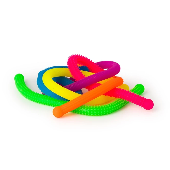 Fidget tubes néon texturés