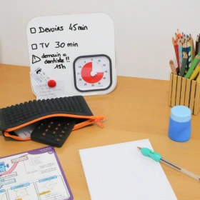 Tableau blanc magnétique avec time timer mod