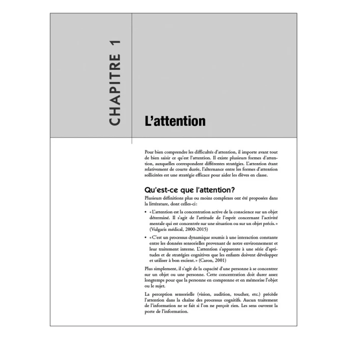 Favoriser l’attention par des stratégies sensorielles