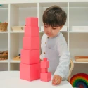 Tour d\'empilage rose Montessori
