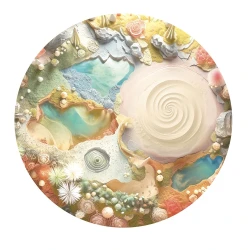 Décor Terre Inconnue pour bac d'exploration rond