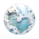 Décor monde hivernal pour bac d\'exploration rond
