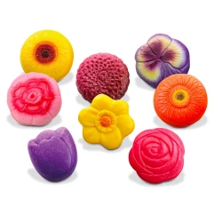 Pierres fleurs sensorielles x 8