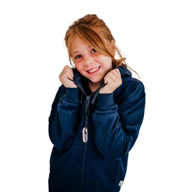 Sweat à capuche zippé enfant - Bleu