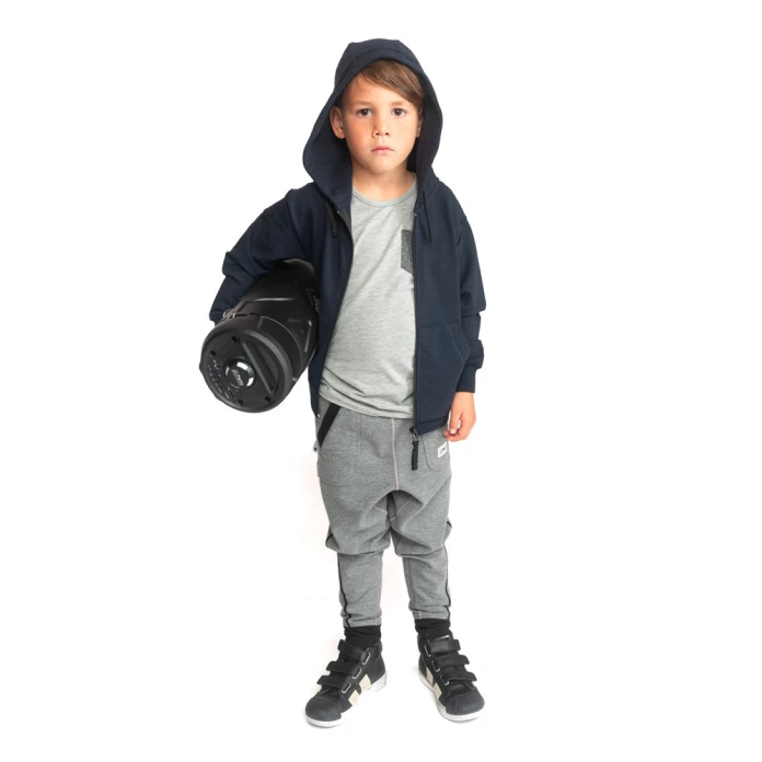 Sweat à capuche zippé enfant - Bleu