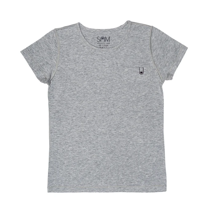 T-shirt super doux - Accent gris