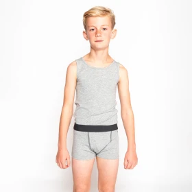 Boxers garçon ultra doux gris - Lot de 2